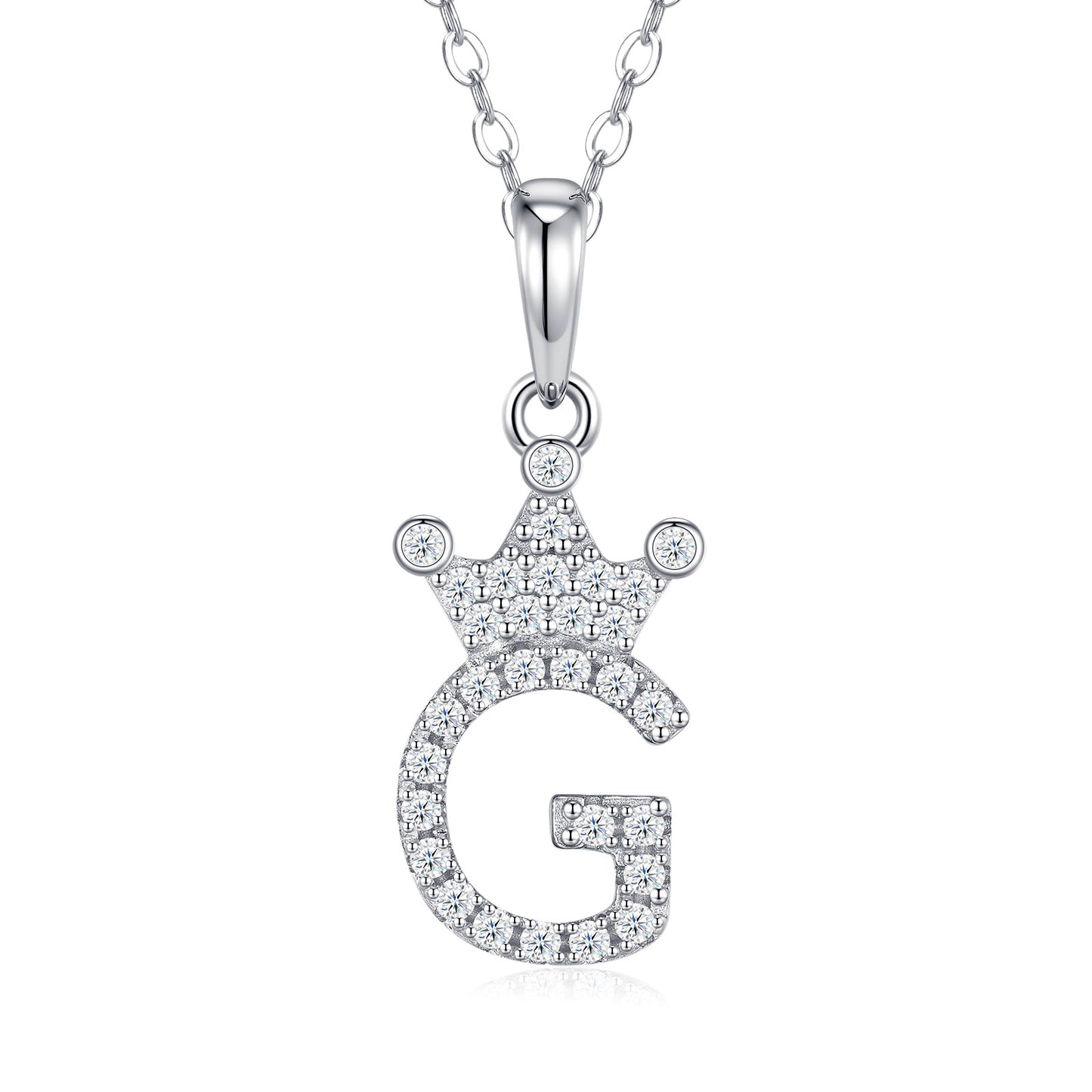 OZGI Crown Initial Necklace