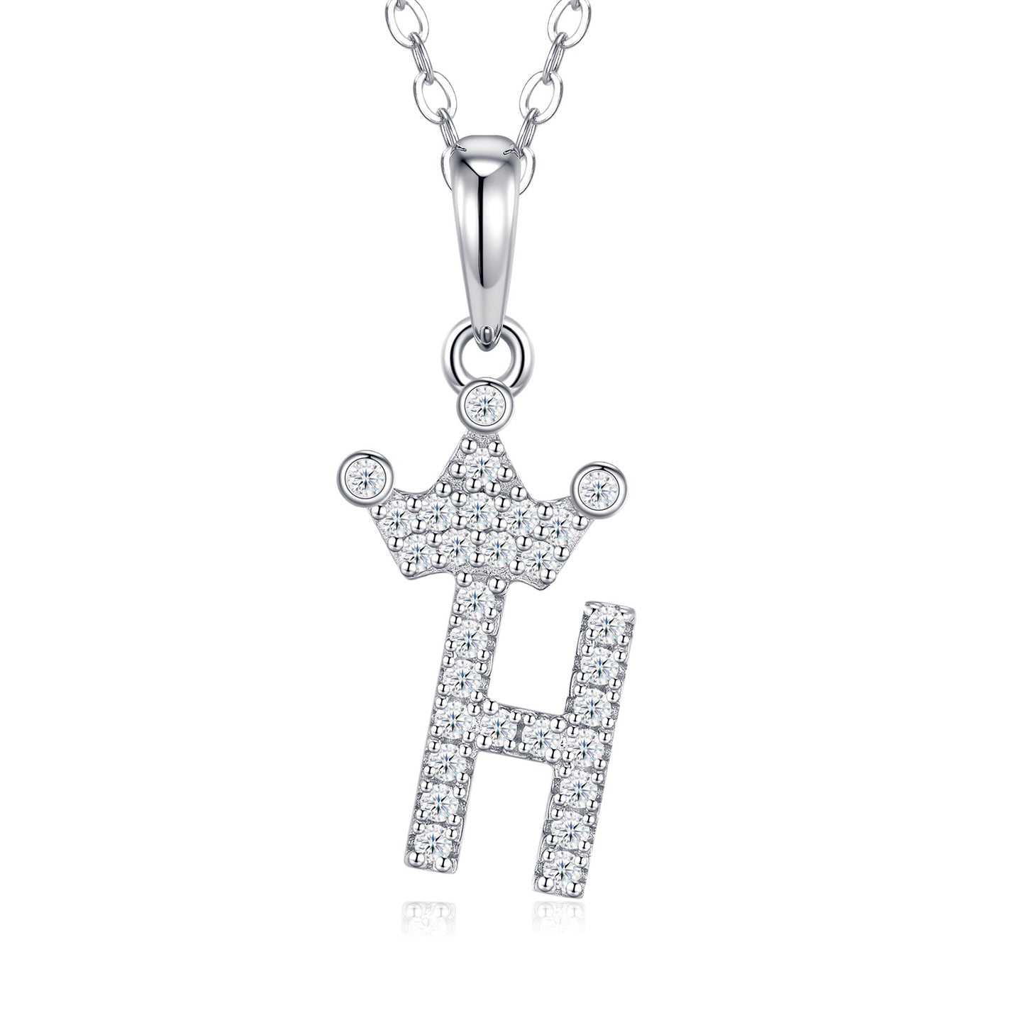 OZGI Crown Initial Necklace