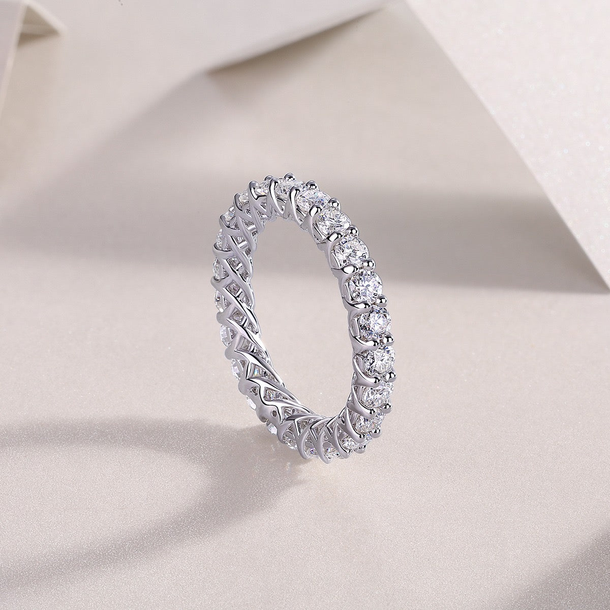 Twisted Eternity Moissanite Ring