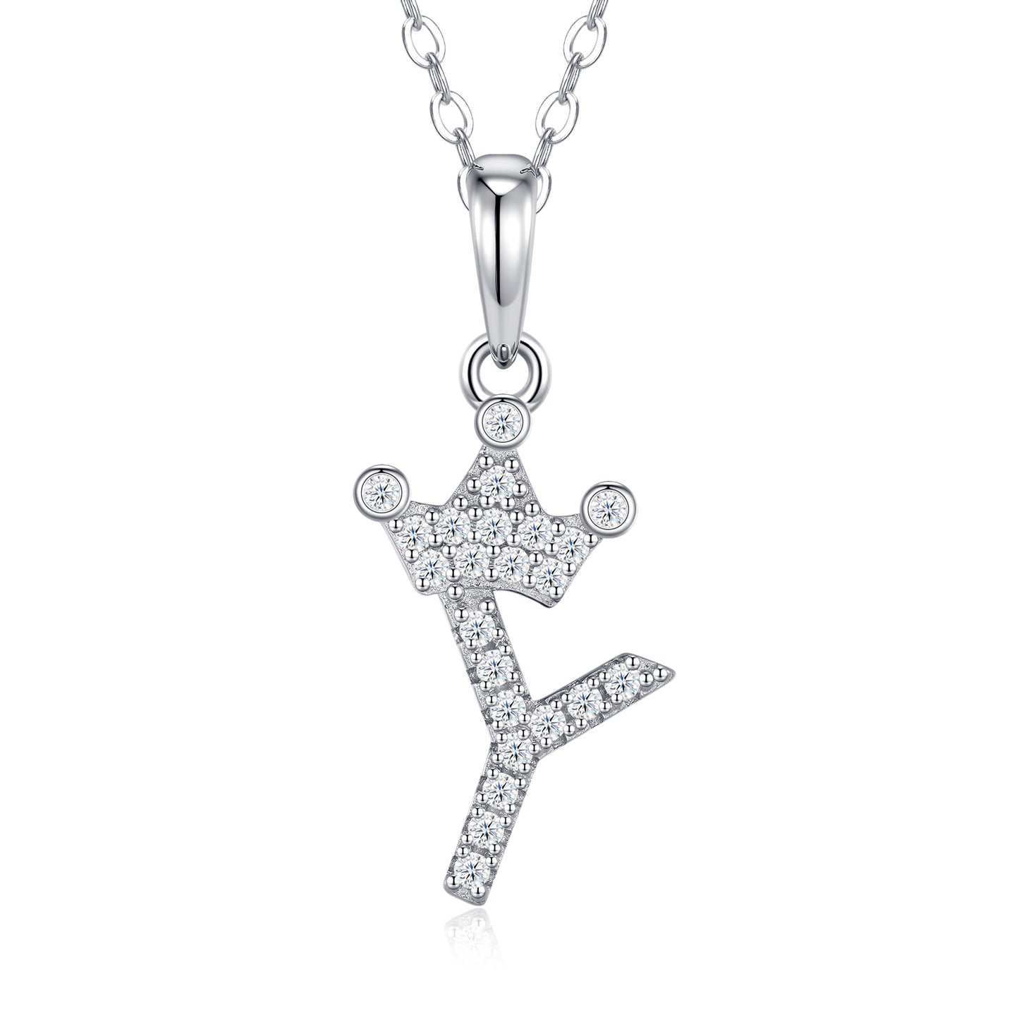 OZGI Crown Initial Necklace