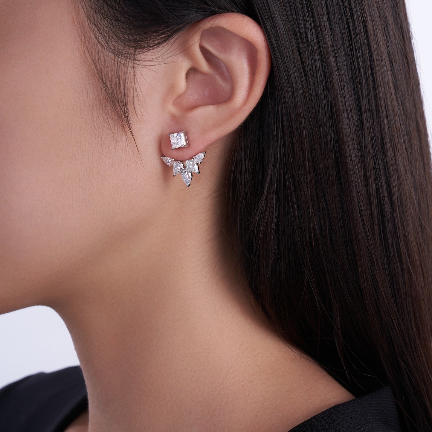 Marquise Ear Jacket Earrings
