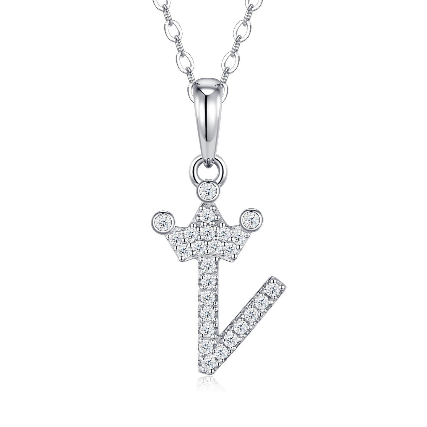 OZGI Crown Initial Necklace