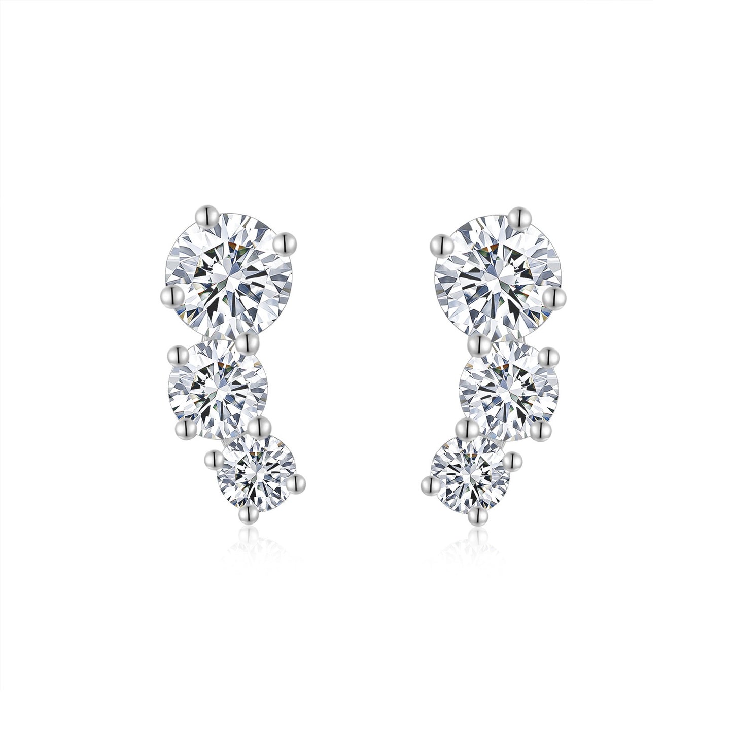 Trinity Glow Stud Earrings