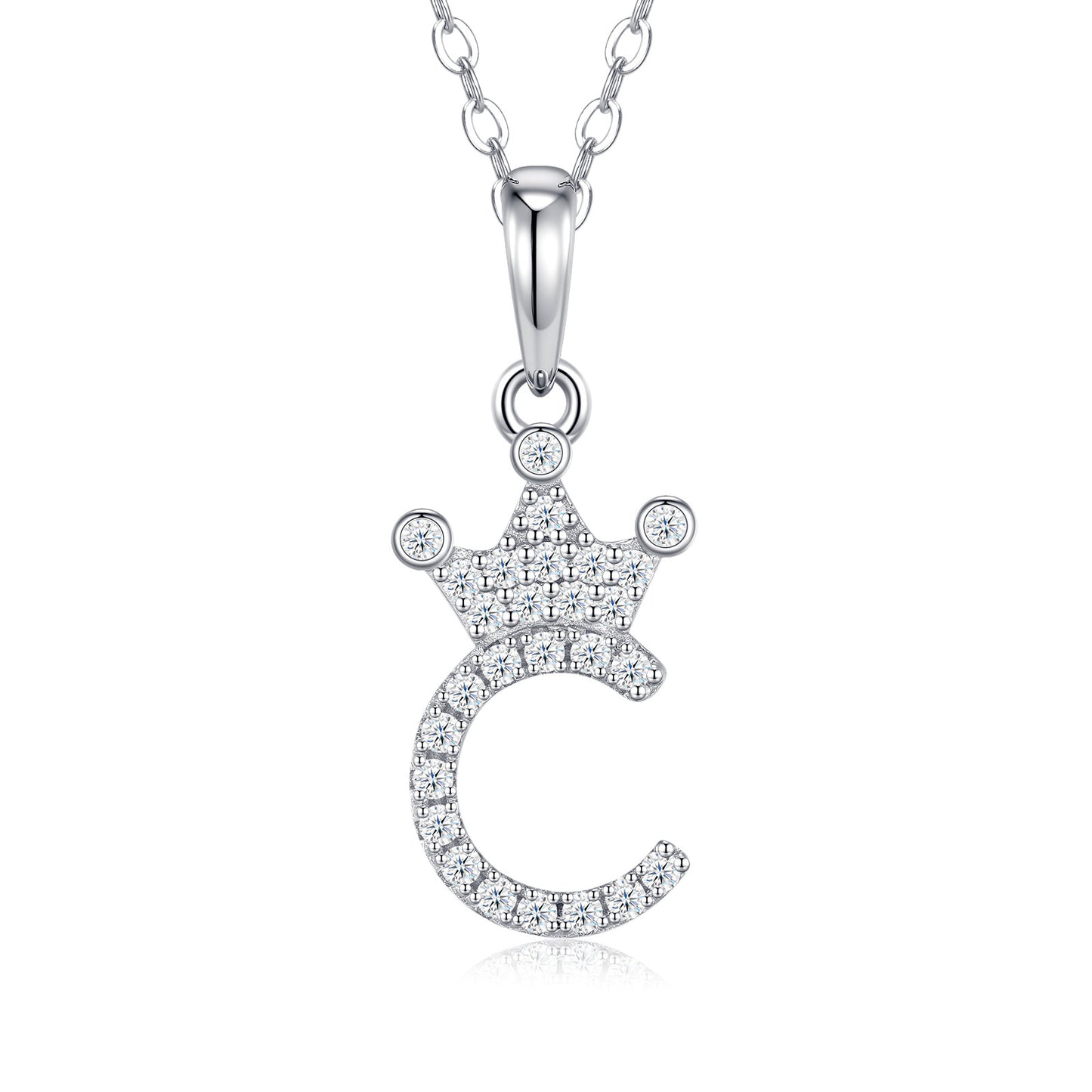 OZGI Crown Initial Necklace