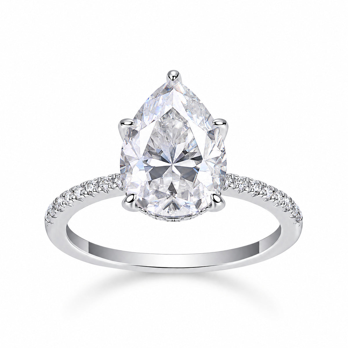 Hadeer Pear-Cut Solitaire Ring