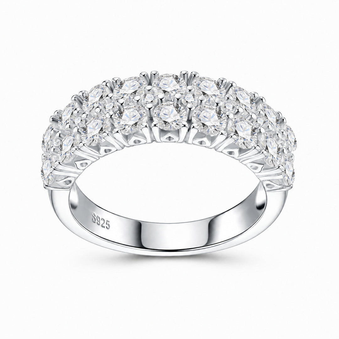 OZGI Double Row Moissanite Ring