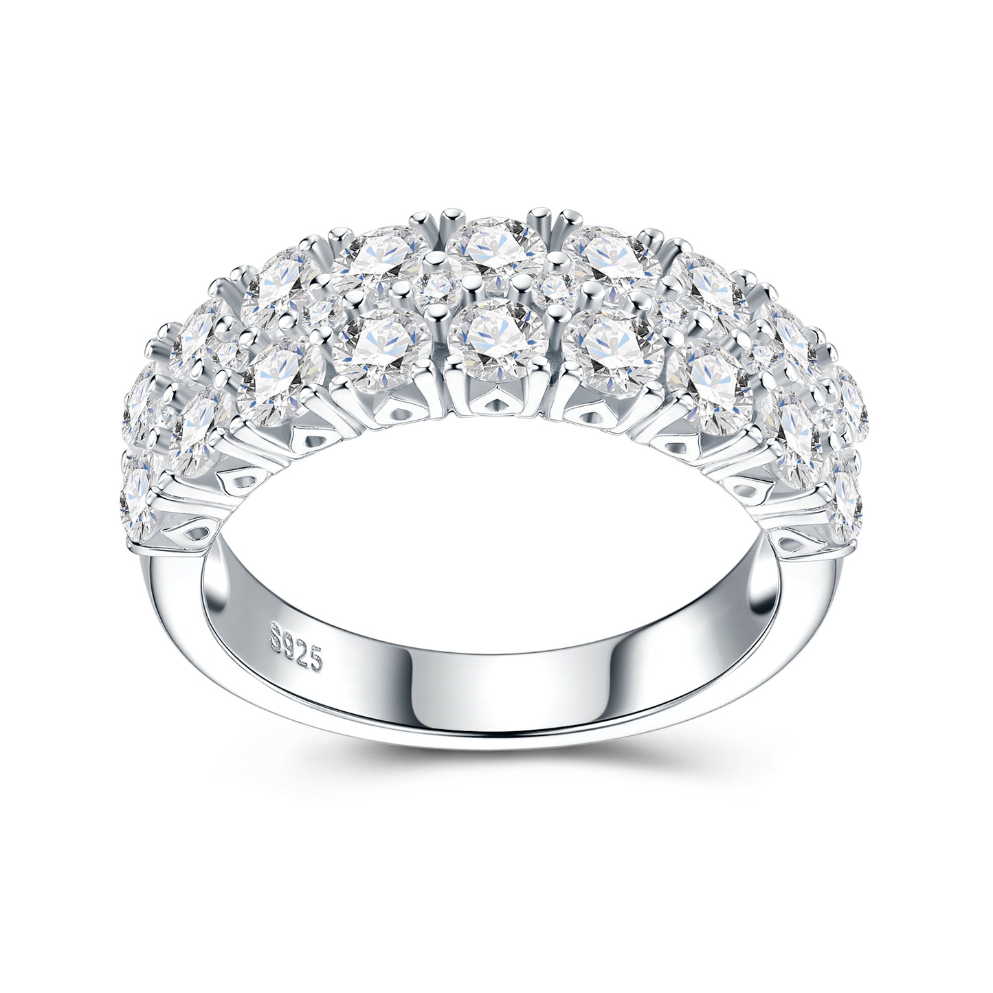 OZGI Double Row Moissanite Ring