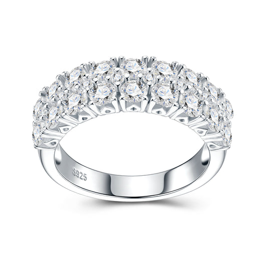 OZGI Double Row Moissanite Ring