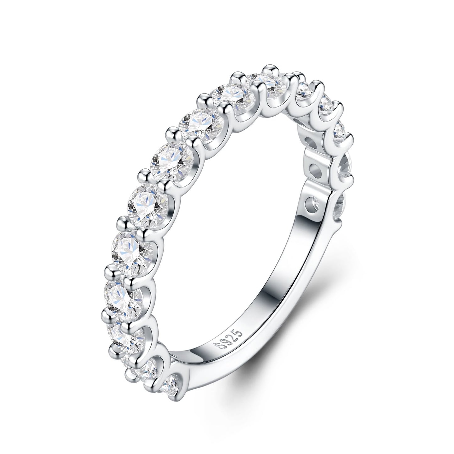 Classic Half Eternity Moissanite Ring