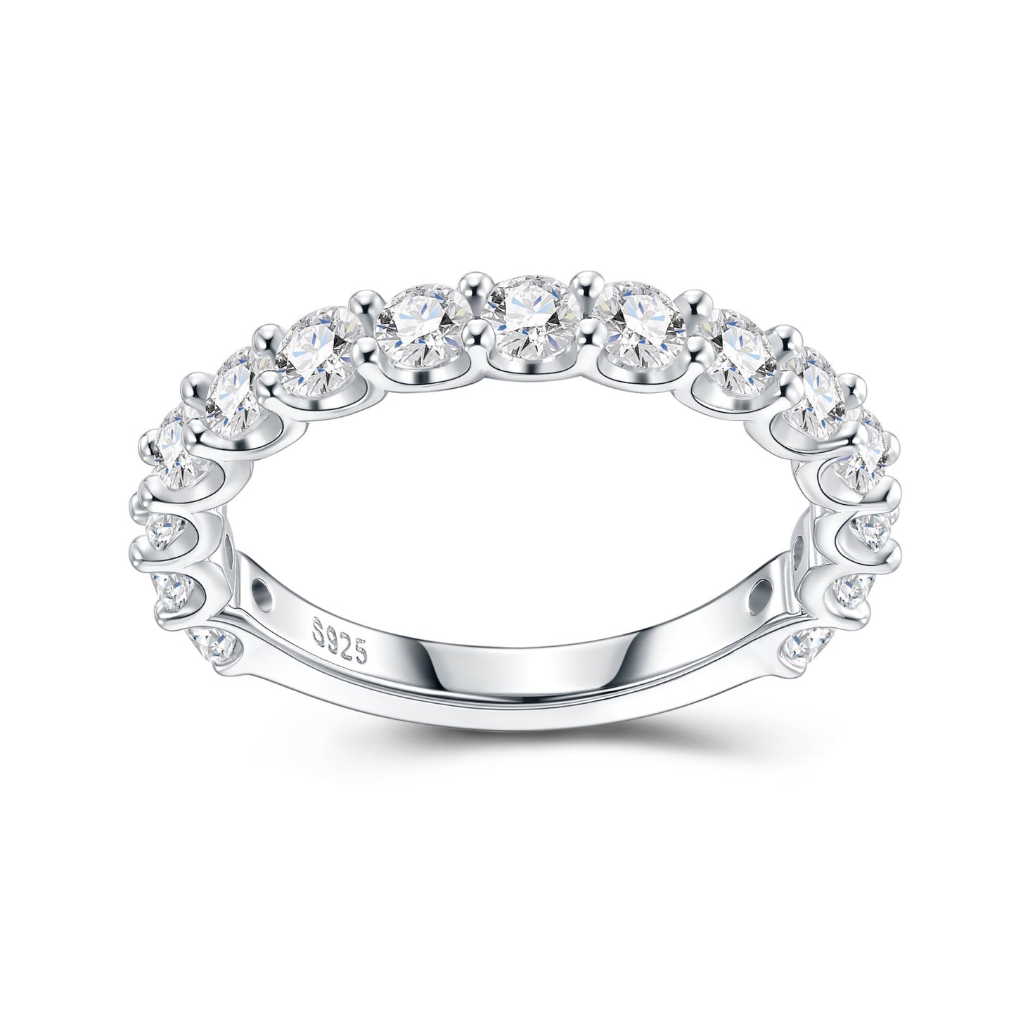 Classic Half Eternity Moissanite Ring